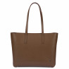 Bolso de hombro para mujer 034g 01 marrón caviar