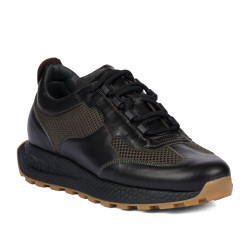 Zapatillas deportivas hombre 9005 café combinado
