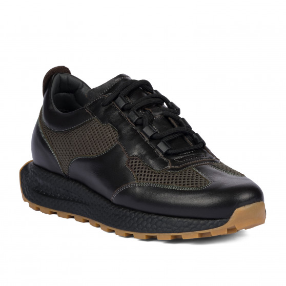Zapatillas deportivas hombre 9005 café combinado