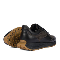 Zapatillas deportivas hombre 9005 café combinado