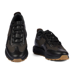 Zapatillas deportivas hombre 9005 café combinado