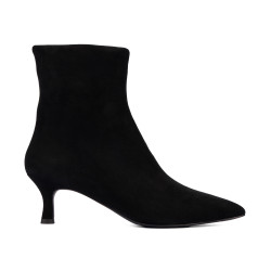 Botines de tacón para mujer 1416 negro terciopelo