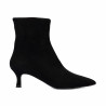 Botines de tacón para mujer 1416 negro terciopelo