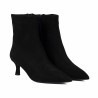 Botines de tacón para mujer 1416 negro terciopelo