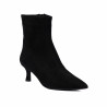 Botines de tacón para mujer 1416 negro terciopelo