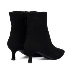 Botines de tacón para mujer 1416 negro terciopelo