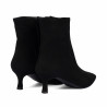 Botines de tacón para mujer 1416 negro terciopelo