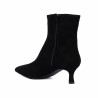 Botines de tacón para mujer 1416 negro terciopelo