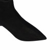 Botines de tacón para mujer 1416 negro terciopelo