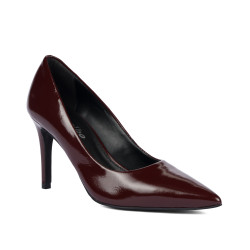 Zapatos elegantes de mujer 1372 charol burdeos