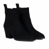 Botines de tacón para dama 1418 negro velur