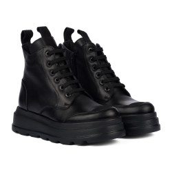 Botines dama 3423 negro combinado