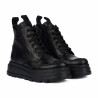 Botines dama 3423 negro combinado