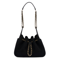 Bolso de hombro para mujer 062g ante negro