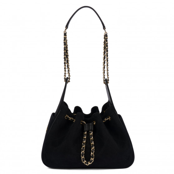 Bolso de hombro para mujer 062g ante negro