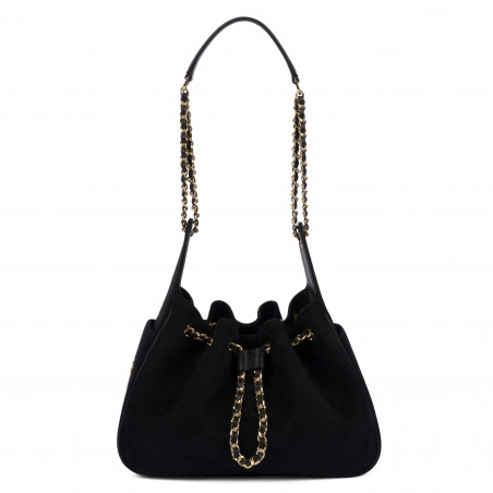 Bolso de hombro para mujer 062g ante negro