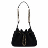 Bolso de hombro para mujer 062g ante negro