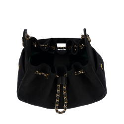 Bolso de hombro para mujer 062g ante negro