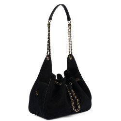 Bolso de hombro para mujer 062g ante negro