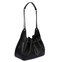 Bolso de mujer de hombro 062g 01 biz negro