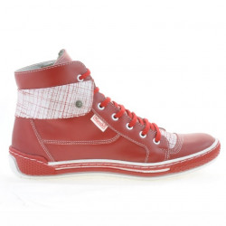 Botas de mujer 258 rojo+blanco