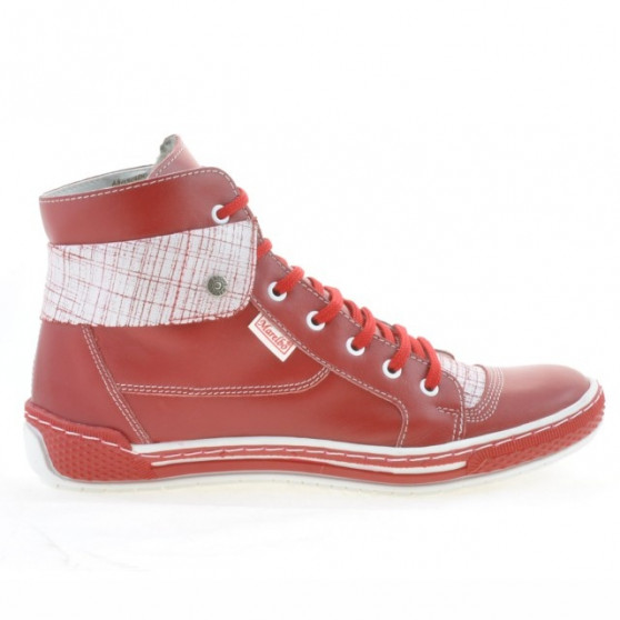 Botas de mujer 258 rojo+blanco