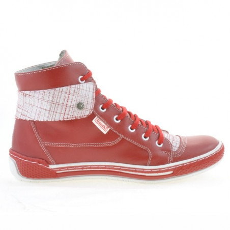 Botas de mujer 258 rojo+blanco