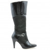 Botas de mujer 1109 charol negro + antílope negro