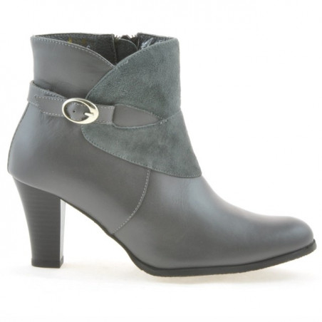 Botines de mujer 1124 gris combinado