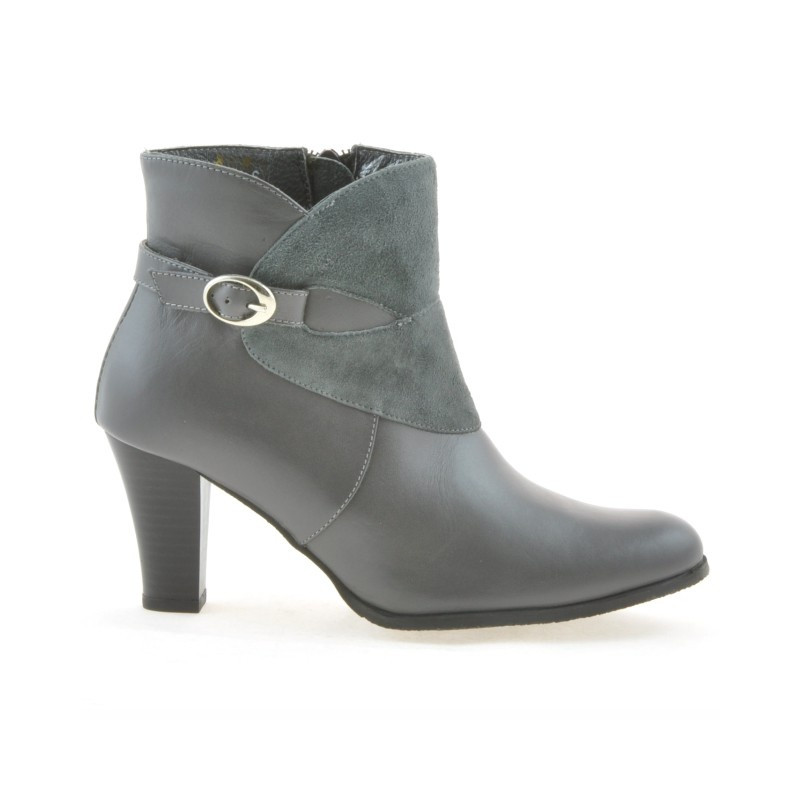 Botines de mujer 1124 gris combinado