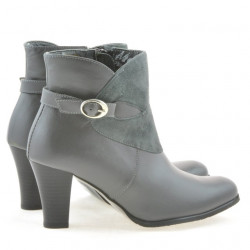 Botines de mujer 1124 gris combinado