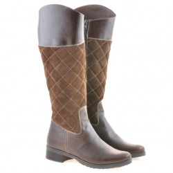 Botas de mujer 3293 café combinado