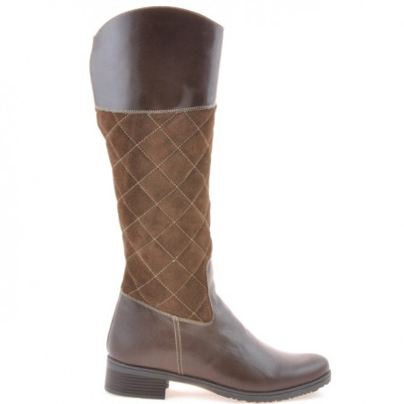 Botas de mujer 3293 café combinado