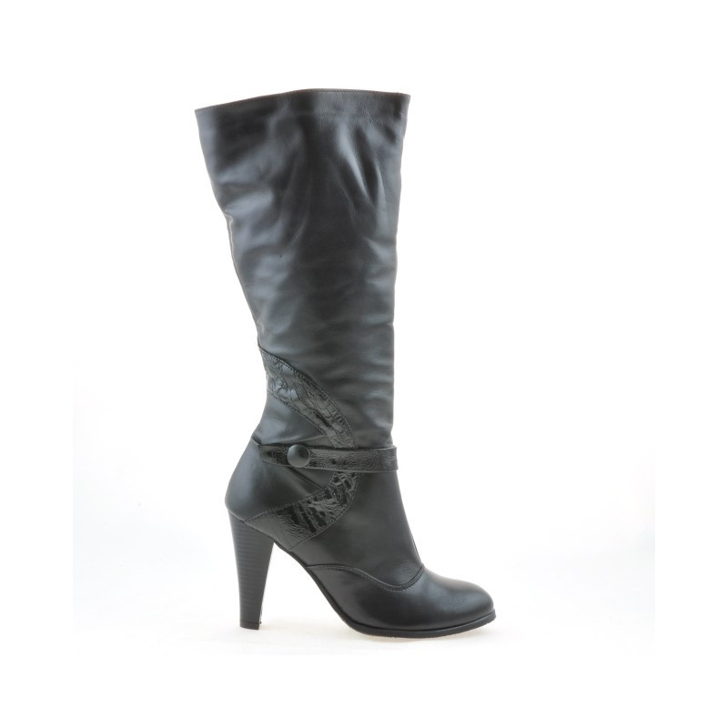 Botas de mujer 1119 negro combinado