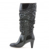 Botas de mujer 1120 charol negro + gamuza globo