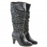Botas de mujer 1120 charol negro + gamuza globo