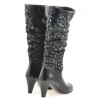 Botas de mujer 1120 charol negro + gamuza globo