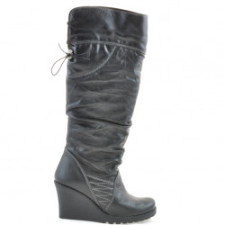 Botas mujer 226 negro+crepé negro