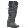 Botas mujer 226 negro+crepé negro