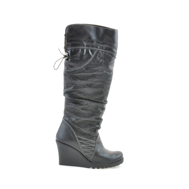 Botas mujer 226 negro+crepé negro