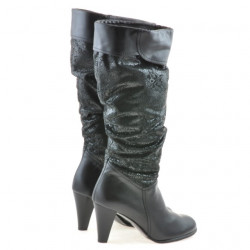 Botas mujer 1120 negro+negro antílope pic