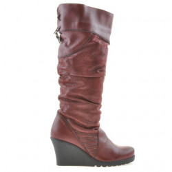 Botas para dama 226 burdeos combinado