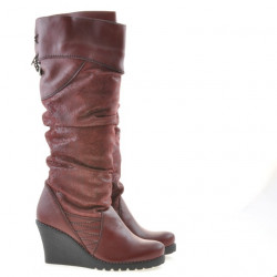 Botas para dama 226 burdeos combinado