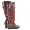 Botas para dama 226 burdeos combinado