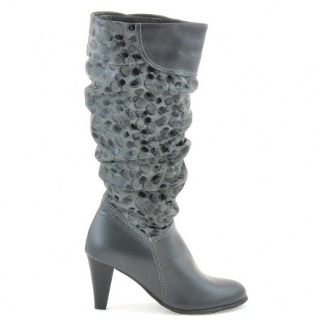 Botas de mujer 1120 gris+gamuza gris