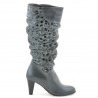 Botas de mujer 1120 gris+gamuza gris