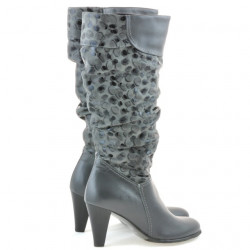 Botas de mujer 1120 gris+gamuza gris