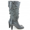 Botas de mujer 1120 gris+gamuza gris