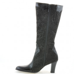 Botas mujer 1111 charol negro+ante negro