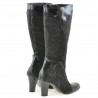 Botas mujer 1111 charol negro+ante negro